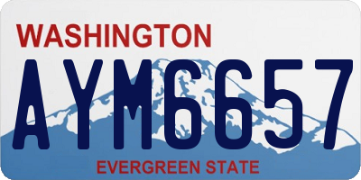 WA license plate AYM6657