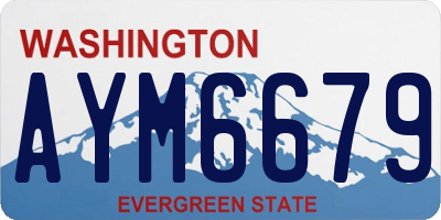 WA license plate AYM6679