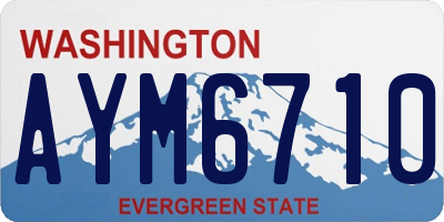 WA license plate AYM6710