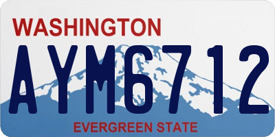WA license plate AYM6712