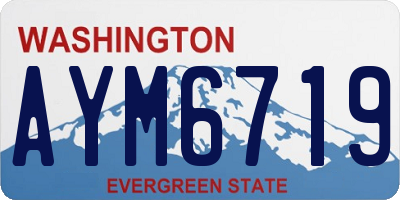 WA license plate AYM6719