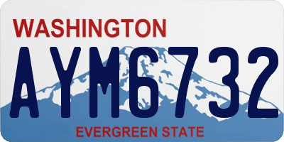 WA license plate AYM6732
