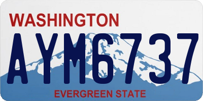 WA license plate AYM6737