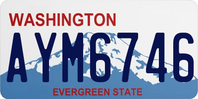 WA license plate AYM6746