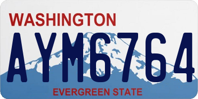 WA license plate AYM6764