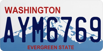 WA license plate AYM6769