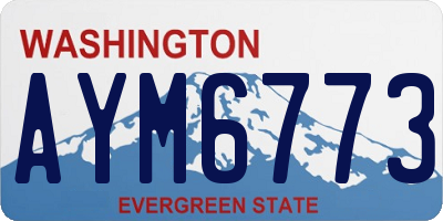 WA license plate AYM6773