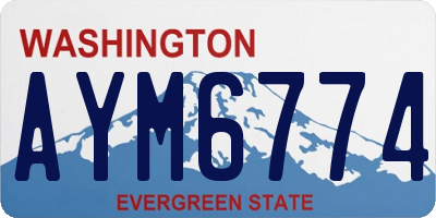 WA license plate AYM6774