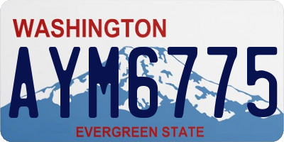 WA license plate AYM6775
