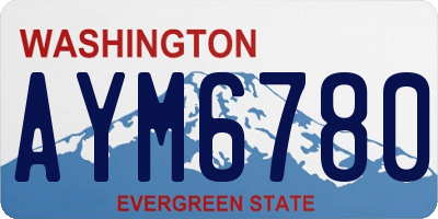 WA license plate AYM6780