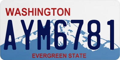 WA license plate AYM6781
