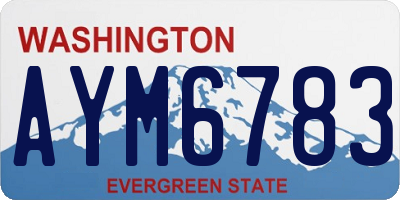 WA license plate AYM6783
