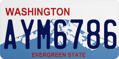WA license plate AYM6786
