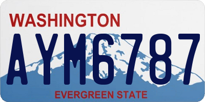 WA license plate AYM6787