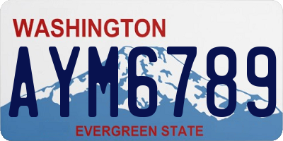WA license plate AYM6789