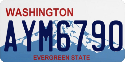 WA license plate AYM6790