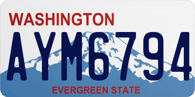 WA license plate AYM6794