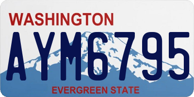 WA license plate AYM6795