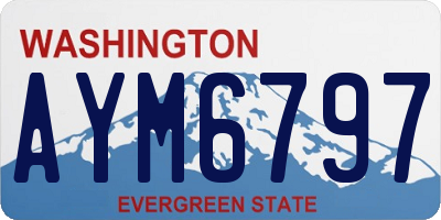 WA license plate AYM6797