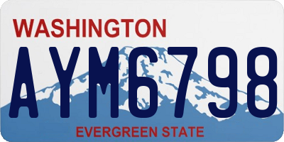 WA license plate AYM6798