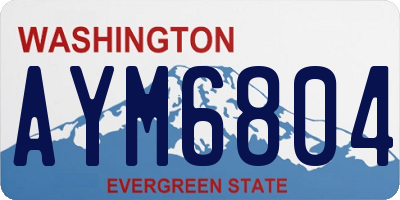 WA license plate AYM6804