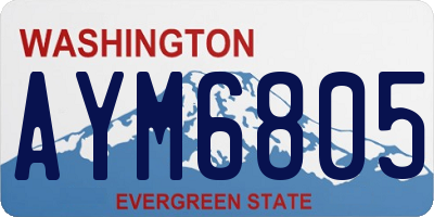WA license plate AYM6805