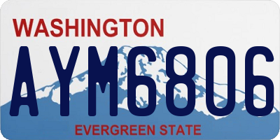 WA license plate AYM6806