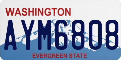 WA license plate AYM6808