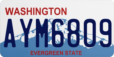 WA license plate AYM6809