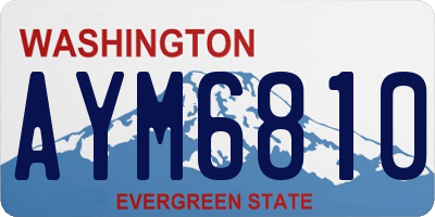 WA license plate AYM6810