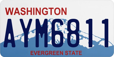 WA license plate AYM6811