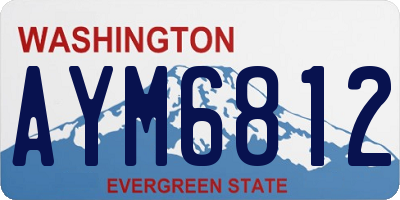 WA license plate AYM6812