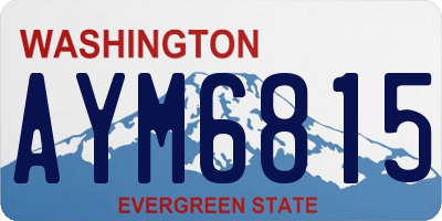 WA license plate AYM6815