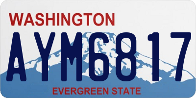 WA license plate AYM6817
