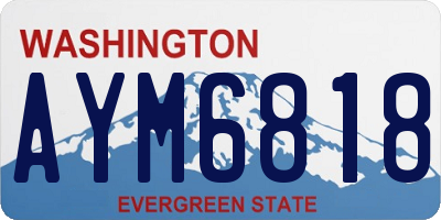 WA license plate AYM6818