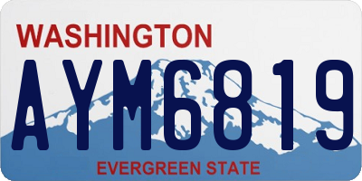 WA license plate AYM6819
