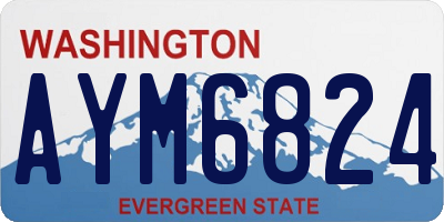 WA license plate AYM6824