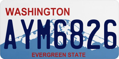WA license plate AYM6826