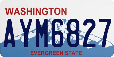 WA license plate AYM6827