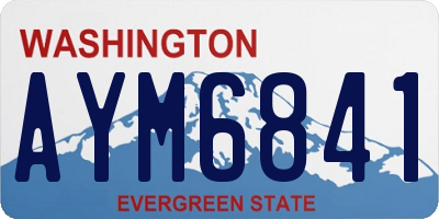 WA license plate AYM6841
