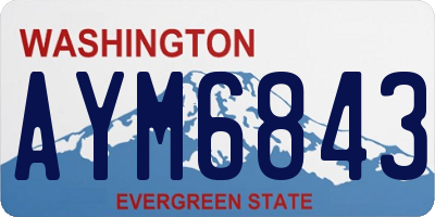 WA license plate AYM6843