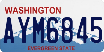 WA license plate AYM6845