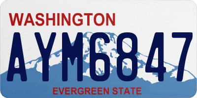 WA license plate AYM6847