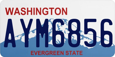 WA license plate AYM6856
