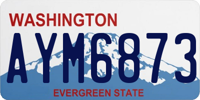 WA license plate AYM6873