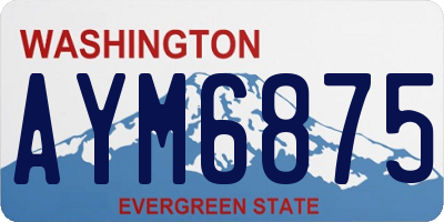 WA license plate AYM6875