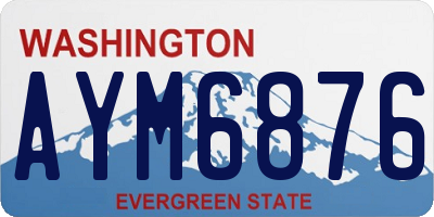 WA license plate AYM6876