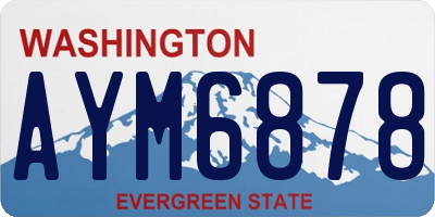 WA license plate AYM6878