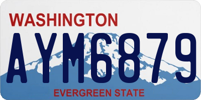 WA license plate AYM6879