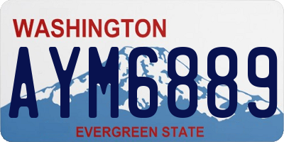 WA license plate AYM6889